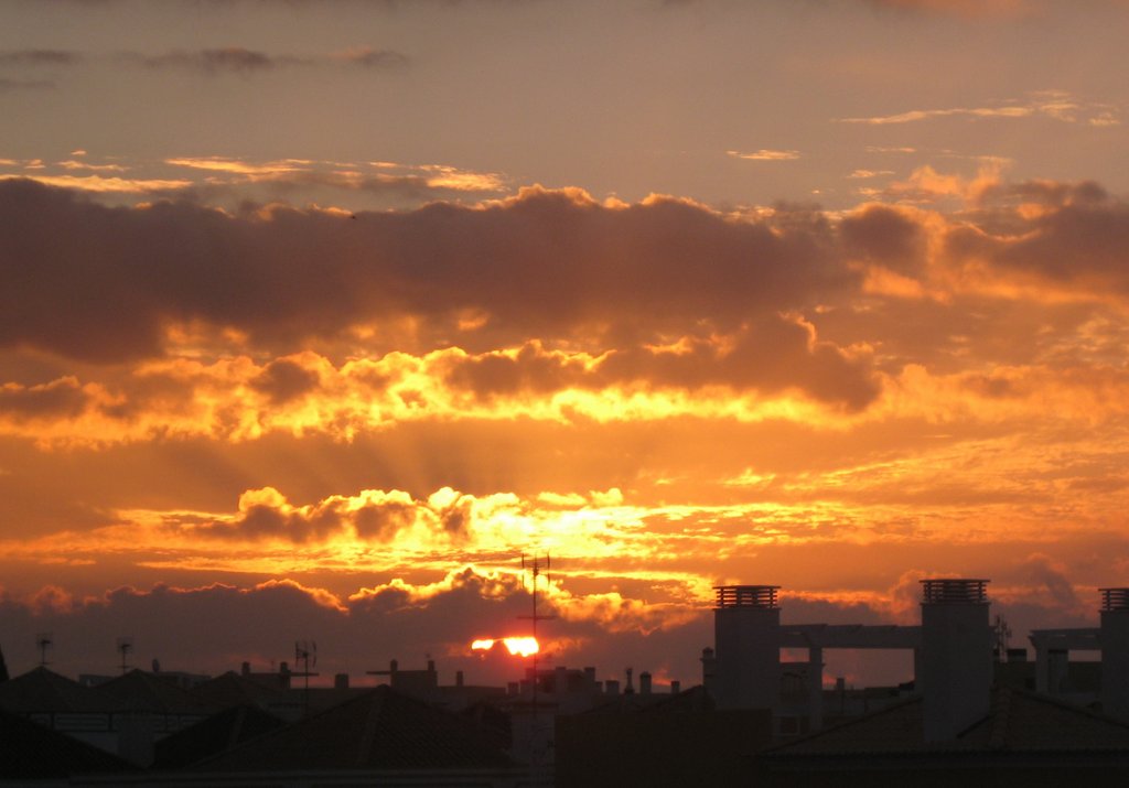 Sunset over nearby Santa Luzia